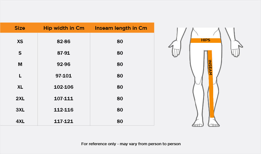 Sizing guide for helmets, jackets of ignitestreet, India